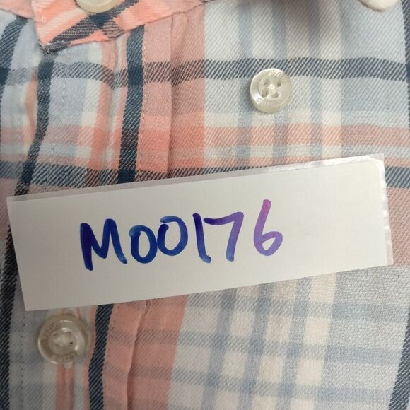 Vineyard Vines Slim Fit Crosby Shirt Mens Large Orange Plaid Cotton Long Sleeve - Picture 10 of 10